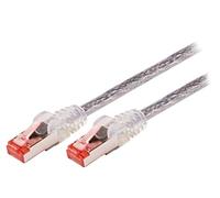Invero® High-Speed Cat 6 Ethernet RJ45 (8P8C) Male - RJ45 (8P8C) Male Network S/FTP LAN Cable PC Router Patch Snagless Lead 100% Copper, Supports 1000 Mbps - 0.25m Clear