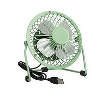 Invero® Mini USB 4-Inch Tilting Desktop Cooling Fan with Metal Shell and Aluminium Blades ideal for Home, Office, Laptops, Notebooks, Desktop PC's and more - Simple Plug & Play - Green