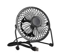 Invero® Mini USB 4-Inch Tilting Desktop Cooling Fan with Metal Shell and Aluminium Blades ideal for Home, Office, Laptops, Notebooks, Desktop PC's and more - Simple Plug & Play - Black