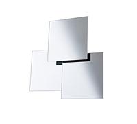 Invero Set of 3 Self Adhesive Square Mirror Set - Strong, Sleek, Modern Wall Décor Mirrors for Hallways, Living Rooms, Bathrooms, Bedrooms, Cupboards (15cm x 15cm)