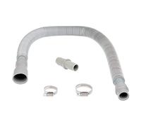 Invero Universal 2M Drain Hose Extension Kit for Washing Machines & Dishwashers - 19mm / 28mm Fitting - Extends from 60cm to 210cm - Includes Clamps & Jointer
