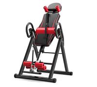 Inversion Table Adjustable Foldable For Storage With Protective Belt Headrest Heavy Duty Inverted Back Stretching Machine Gravity Table For Home Exercise 220lbs Max Capacity(Black)