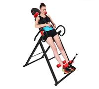 Inversion Table, Extended Ankle Lock Handle, Back Pain Relief Kit Adjustable Height 51.57-61 inches can Withstand 330.7 pounds for Back Pain, Muscle Tension, Spasm, Herniated Discs(Black＆Red)