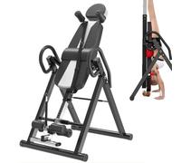 Inversion Table - Foldable Back Stretcher with Headrest & Adjustable Belt for Pain Relief and Posture Therapy, Heavy Duty Design