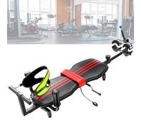 Inversion Table with Cervical Traction for Body Relaxation, Adjustable Length, Lumbar and Cervical Massage, Spine Traction Stretch Machine