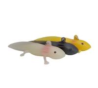 Invert Aquatics Axolotl Keychain - Made of Soft & Stretchy Silicone, 3 Pack (1 of Each Color)