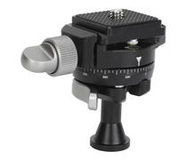 Inverted Ball Head, Panoramic Tripod Ball Head Anti Slip Pad Bubble Level for SLR Camera
