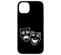 Inverted Black And White Comedy And Tragedy Theater Masks Case for iPhone 14 Plus