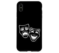 Inverted Black And White Comedy And Tragedy Theater Masks Case for iPhone XS Max