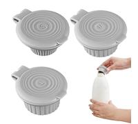 Inverted Bottle Cap - Plastic Adapter, Flip Cap, Squeeze Cap | 3x Upside Down Bottle Cap Kit with Secure Seal, Long Tail Replacement Cap for Shampoo Conditioner Lotion Ketchup, Bottle Saver Lid for