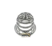 Inverted Chastity Cage, Metal Cock Cage with Ring Options and Keys, Male Chastity Device for Adult Bondage Role Play Accessory Set, Couples Games Collection