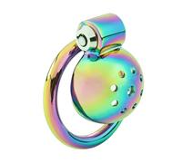Inverted Chastity Cage SM Sex Toys Metal Flat Chastity Cage Male Cage Chastity Device Chastity Lock Beginner Cage Metal Beginner Device to Prevent Erection Bondage for Men