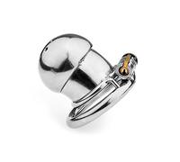Inverted Chastity Cage SM Sex Toys Steel Stainless Flat Chastity Cage Male Cage Chastity Device Chastity Lock Beginner Cage to Prevent Erection Bondage for Men