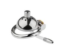 Inverted Chastity Cage SM Sex Toys Steel Stainless Flat Chastity Cage Male Cage Chastity Device Chastity Lock Beginner Cage to Prevent Erection Bondage for Men