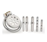 Inverted Chastity Device Male Cage with 5pcs Metal Urethral Catheters Adult Toys Stainless Steel Chastity Cage Chastity Lock Beginner Cage Penis Cage Penis Ring Erection Ring Bondage Couple for Men