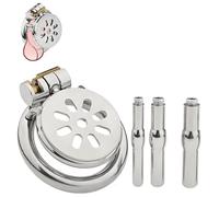 Inverted Chastity Device Male Cage with Chastity Belt Adult Toys Stainless Steel Chastity Cage Press Chastity Lock Beginner Cage Penis Cage Penis Ring Erection Ring Bondage Couple for Men