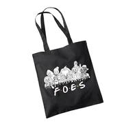 Inverted Foes Friend Halloween Group Villian Movie Tote Bag, Large Cotton Canvas Shoulder Bag for Women & Men, Foldable, Washable, Ideal for Books, Groceries, Work, Travel, Office, School & Daily Use