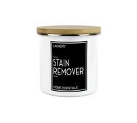 Inverted Minimalist Stain Remover Storage Canister - Natural Black & White Modern Décor - Refillable Enamel 1.2L Home & Kitchen Storage Container