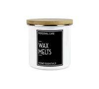 Inverted Minimalist Wax Melts Storage Canister - Natural Black & White Modern Décor - Refillable Enamel 1.2L Home & Bedroom Storage Container