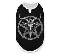 Inverted Pentacle Pewter Satanic Goat Dog Shirt Sleeveless Pet Clothes Summer T-Shirts Tank Top for Small Puppy Cat
