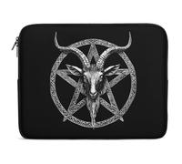 Inverted Pentacle Pewter Satanic Goat Laptop Sleeve Bag Protective Laptop Carrying Case Cover for 10/12/13/15/17 Inch