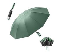Inverted Reverse Golf Umbrella 10 Ribs Travel Folding Lightweight Compact Portable Backpack Outdoor,Sun/Rain,Anti 99 UV Protection UPF 50, Automatic Open/Close,Men Women Carabiner Handle Design