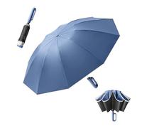 Inverted Reverse Golf Umbrella 10 Ribs Travel Folding Lightweight Compact Portable Backpack Outdoor,Sun/Rain,Anti 99 UV Protection UPF 50, Automatic Open/Close,Men Women Carabiner Handle Design