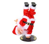 Inverted Rotating Santa Claus Funny Singing Santa Figurine, Tabletop | Santa Claus Christmas Seasonal Decor, Winter Holiday Scene Props for Living Room, Bedroom, Study Room, Bookshelf Dec