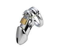 Inverted Sissy Flat Chastity Cage Stainless Steel Chastity Device Cock Cage Sm Bondage for Man Couple White Long 40Mm