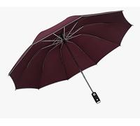 Inverted Umbrella Windproof Travel Umbrella Folding Umbrella - 10 Ribs, Reflective Article, LED Light -Auto Open & Close, Strong And Portable umbrella