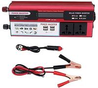Inverter 6000W Red Solar Power Inverter DC 12V to AC 240V Convert with 4 USB Charger in Digital Display Phone Car Power Inverter for Car, Caravan, Boat, Camping, Travel