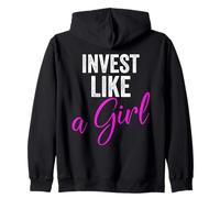 Invest Like A Girl Trading Investing Forex Woman Trader Zip Hoodie