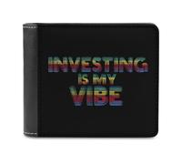 Investing is My Vibe Classic Mens Wallets Women Slim Bifold Wallet