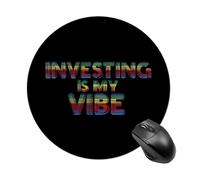Investing Is My Vibe Mouse Mat Pad Slim Office Desk Accessories 7.8 Inches