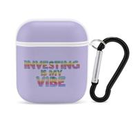 Investing Is My Vibe Slim Headphone Case Shockproof with Hook White-style
