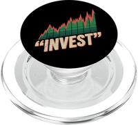 Investment Quotes Invest Word With Green Red Chart Invest PopSockets PopGrip for MagSafe