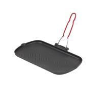 Invicta 37cm Rectangular Smooth Grill Pan - Black Invicta Multicolor