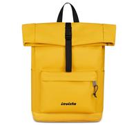 Invicta Act Fold Slim Backpack, Yellow, 20 L, One Compartment, Side Water Bottle Pockets, Computer Pocket, Work, University, Office, Boy, Girl