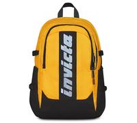 Invicta Act Plus Fiber Optic Office Backpack, Yellow, Double Compartment with 14 Inch PC Pocket, Bottle Pocket, Pocket with Organizer, Waist Strap, Chest Straps and Volume Adjustment, 29 L, Travel