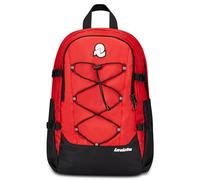 Invicta Act Plus Plain Office Backpack, Red, Double Compartment with PC Pocket, Bottle Pocket, Organizer, Waist & Chest Straps, Volume Adjustment, Work/School/Travel, 30L, Red