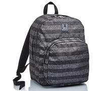 Invicta Backpack, BENIN M Knapsack Book Bag, One Size Large Capacity, For School, Sport & Free Time, Laptop Sleeve, Italian Design, black/gray