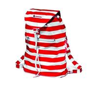INVICTA Backpack - MINISAC NEXT - Foldable and Pocket - Travel & Leisure - Men's and Women's Striped Backpack - Icon - Packable, red, Taglia unica, Minimalistic