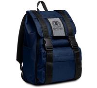 Invicta Backpack, SQUARE Knapsack, Expansible Book bag For School, Sport, Free Time, Laptop Sleeve, Italian Design, blue