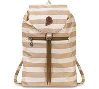 Invicta Backpack, VINTAGE HERITAGE; Minisac Drawstring Backpack, Casual Daypack, Unisex, One Size 8 LT, For Day Trips & Free Time, with Hip-Belt, packable, Italian Design, bicolor beige/white
