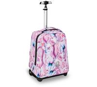 Invicta Benin Fantasy School Trolley Pink and Purple, 2 in 1, with Shoulder Straps for Backpack, Bottle Pocket and Laptop Holder, School & Travel, Boys, pink, Taglia unica, School