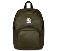 Invicta Benin M Solid Double Compartment Backpack, Military Green, with Internal Equipped Pocket, Side Pockets for Water Bottle and Laptop Compartment, School & Travel, Boys, green, Taglia unica,