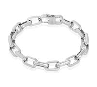 Invicta Bracelet for Men, Stainless Steel Chain Jewelry, Beveled Edge Nautical, 10mm, 9", One Size, Stainless Steel, no gemstone