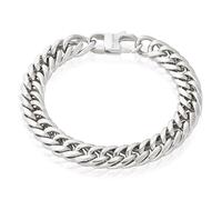 Invicta Bracelet for Men, Stainless Steel Chain Jewelry, Thick Double Curb, 11.5mm, 8.75", One Size, Stainless Steel, no gemstone