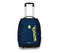 Invicta Bump School Trolley Change Line Colour, Blue, 2 in 1, Double Compartment Backpack with Fixed Trolley, PC Pocket, Bottle Pocket, Pocket with Organizer and Crossover System, Travel Backpack,