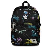 Invicta Carlson School Backpack, Mono Compartment Backpack with Inner Pocket, PC Pocket, Side Pockets for Water Bottles, Travel Backpack, University Backpack, Black Flowers, 30 x 41,5 x 18, Casual